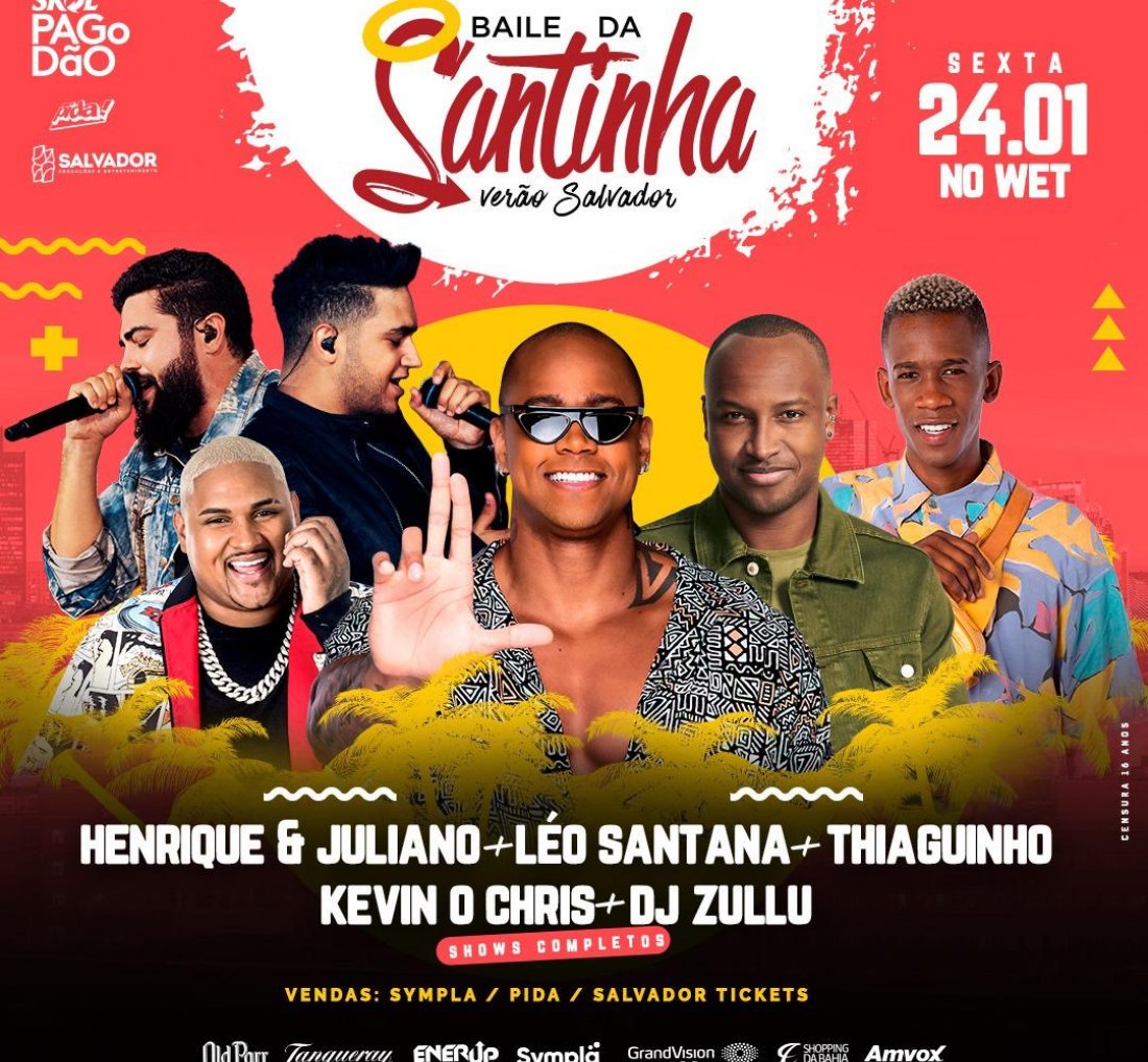 [Leo Santana, Henrique e Juliano, Thiaguinho, Kevin O Chris e DJ Zulu encerram temporada de verão do Baile da Santinha]