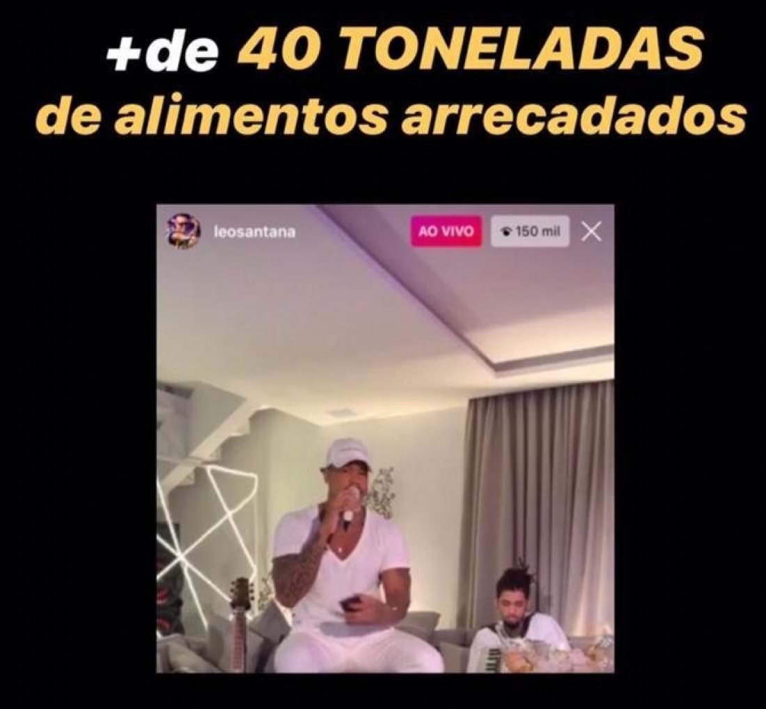 [Live de Léo Santana arrecada toneladas de alimentos!]