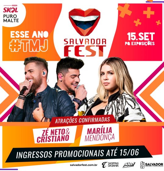 Zé Neto e Cristiano e Marília Mendonça no Salvador Fest 2019 Zé Neto e Cristiano e Marília Mendonça no Salvador Fest 2019